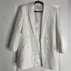 Stradivarius White Blazer